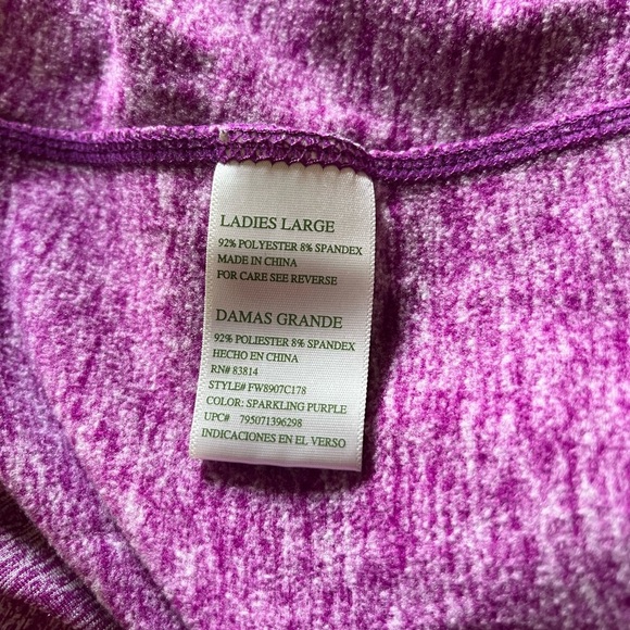 Tangerine - Heather Purple Long Sleeve Top with Reflective Stitching - Picture 5 of 9